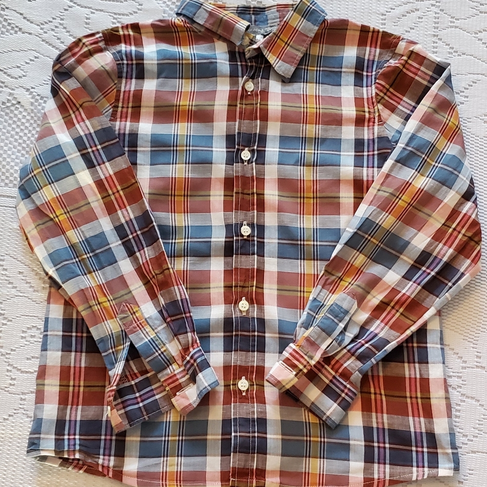 Bonpoint 🍒 boys button down, long sleeve, size 6